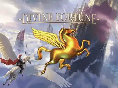 Divine Fortune slot logo by NetEnt at ESC Casino