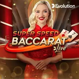 Super Speed Baccarat online game logo by Evolution on esc-online.casino